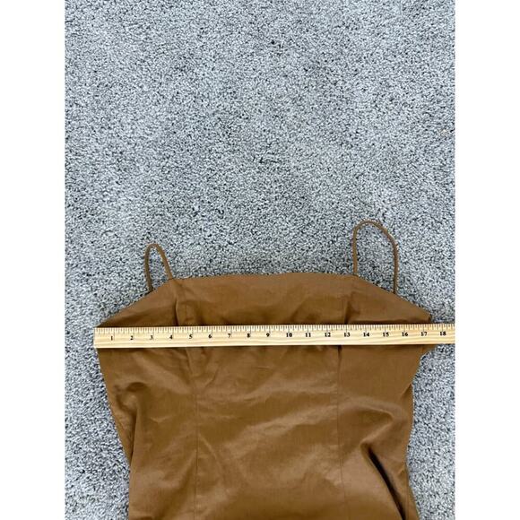 Maeve Women’s Drop‎ Waist Neutral Backless Romantic Mini Dress Sz L - Picture 8 of 9